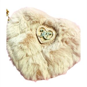NEW JUICY plush fluffy heart wristlet 💗